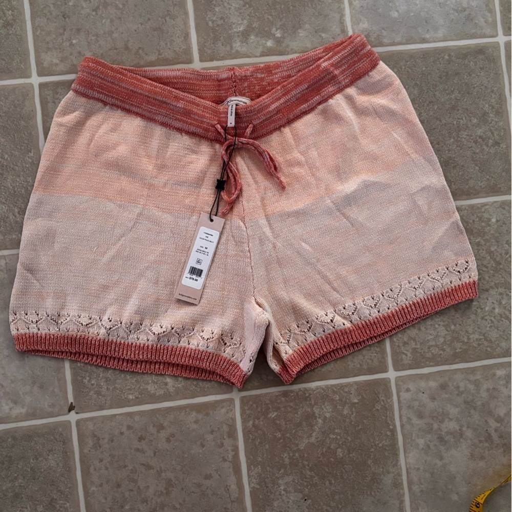 BCBGeneration Pink and Cream Bike Shorts - Picture 6 of 6